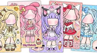 Thumbnail: ✨Paper DIY✨Sanrio Winter Dress-Up Sticker Book ❄ #Kuromi #Melody #Cinamoroll #Kitty #pompompurin