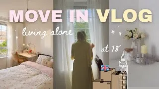 Thumbnail: COLLEGE MOVE IN VLOG 📦 | dorm room tour, grade 12, cleaning & decorating ✨ 
