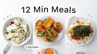 Thumbnail: 5 Quick Meals I’m obsessed with right now. (easy, vegan & unique)