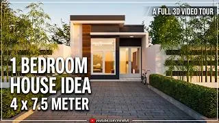 Thumbnail: 1 Bedroom House | 4 x 7.5 Modern Home Idea | Full 3D Tour