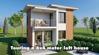 Thumbnail: 6x4 Meter Loft House | Maximized Space | 3D House Tour