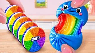 Thumbnail: 🥟 Perfect Rainbow Squishy Dumpling 🍪 How To Make Miniature OREO Dessert | Mina Sweet Baking