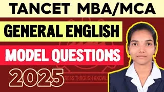 Thumbnail: TANCET MBA 2025 | General English Section | Exam Model Questions in TAMIL #tancet2025 MBA MCA TIPS