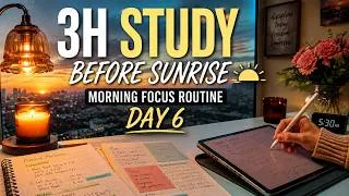 Thumbnail: 2.5H STUDY WITH ME ☀️🌧️ | Early Morning Focus + Rain Sounds | 50/10 Pomodoro