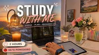Thumbnail: 2Hour Study With Me | Sunrise | Rain Sounds | White Noise 50/10 break ^_^