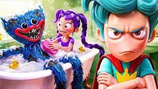 Thumbnail: Lily Lovebraids adopted Huggy Wuggy! Poppy Playtime Animation