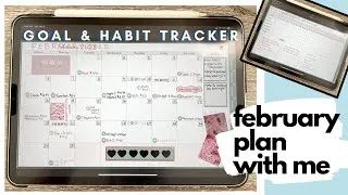 Thumbnail: February 2022 Plan With Me | Habit & Goal Tracker | i am back!!!!!