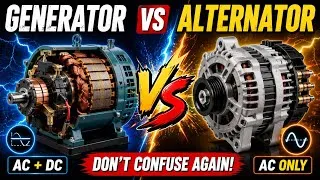 Thumbnail: Generator vs Alternator | difference between Generator and Alternator | Alternator | Generator 