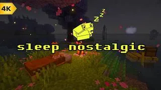 Thumbnail: sleep nostalgic 📻 static and rain... [sleep minecraft music fire & rain sounds for sleeping]