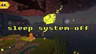 Thumbnail: sleep system-off🔌total silence inside... [sleep minecraft music, calm rain sounds for sleeping]