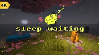 Thumbnail: sleep waiting ⏳ the rain never stops here..[sleep minecraft music, rain soothing music for relaxing]
