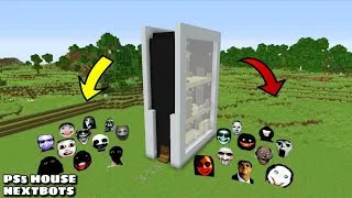 Thumbnail: SURVIVED PS5 HOUSE WITH 100 NEXTBOTS In Minecraft | Gameplay Coffine Meme 