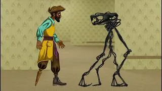 Thumbnail: Bacteria vs Captain Clark. Backrooms Battle Animation.