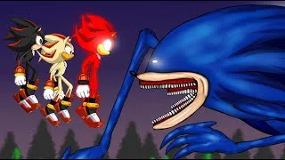Thumbnail: Shin Sonic Tapes vs Shadow The Hedgehog, Gorefield. Full Animation. Drawing Cartoon 2.