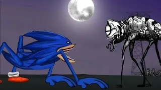 Thumbnail: Shin Sonic Tapes vs Gorefield . Animation Drawing Cartoon.