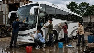Thumbnail: गंदी पुरानी बस को बना दिया Luxury Bus 😱🔥 | 5 Friends Full Bus Restoration Challenge! 🚌