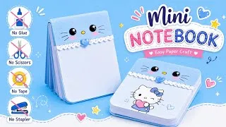 Thumbnail: How to Make a Cute Kawaii Mini Paper Notebook | No Glue No Scissors | Easy DIY School Craft