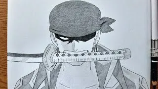 Thumbnail: How To Draw Zoro Santoryu Sword in Mouth || One Piece Drawing Tutorial