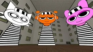 Thumbnail: GIANT Sprunki Prisoners ESCAPE! Help Police FIND & ARREST them in Garrys Mod Angry Hotel Nextbots