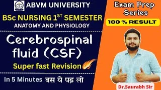 Thumbnail: Cerebrospinal fluid (CSF) || super fast revision || for Bsc nursing 1st semester