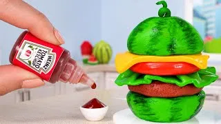 Thumbnail: Amazing Fondant Cake | Satisfying Miniature Fondant Cake Decorating | Burger Fondant Cake