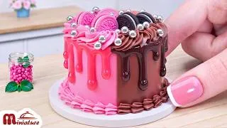 Thumbnail: 🍓 So Beautiful Mini Half Strawberry Half Chocolate Cake Decorating Ideas | ASMR Cooking Mini Food