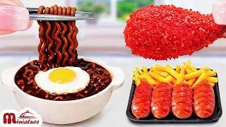 Thumbnail: Best Korean Food 😍 How To Make Mini Fried Chicken With Black Buldak Ramen & French Fries & Sausages