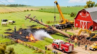 Thumbnail: Miniature Construction: Restoring the Farm After Lightning Strikes Caused a Fire ⚡