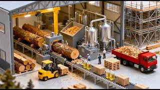 Thumbnail: Miniature Construction: Building a Pine Essential Oil Extraction Plant for the Farm 🌲🏭