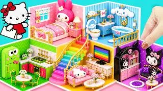 Thumbnail: Make Amazing 5 Color House for Hello Kitty & Friends with 5 Cute Rooms 🩷 DIY Miniature House