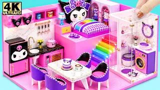 Thumbnail: Build Purple Kuromi House with Luxury Bedroom, Kitchen & Secret Bathroom 💜 DIY Miniature House