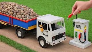 Thumbnail: diy mini truck stuck in mud | making mini bridge |  @MiniCreative1 ​