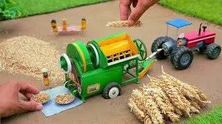 Thumbnail: Diy mini Mustard Thresher machine science project | Mastard harvest | diy tractor