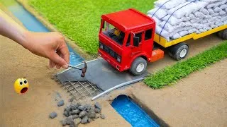 Thumbnail: diy mini truck stuck in mud | making mini bridge |  @MiniCreative1 ​