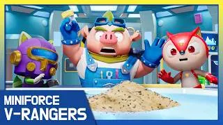 Thumbnail: The Stone Ranger ⚡️ NEW Miniforce V-Rangers Compilation Episode 6-8 ❇️ Saga of the Spark Rangers