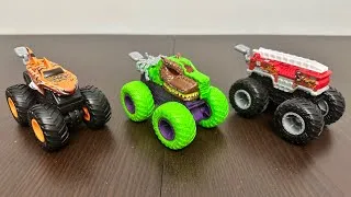 Thumbnail: ASMR Hot Wheels Monster Trucks Wreckin’ Wolf | Tiger Shark | 5-Alarm Toys Unboxing 