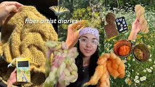 Thumbnail: summer as a fiber artist ˚ʚ 🌱 ₊✧ spinning, knitting, dyeing roving, garden updates, & book chat