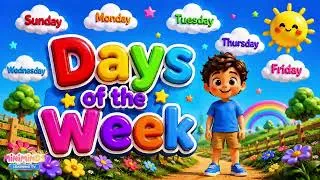 Thumbnail: Days of the Week Song 🌈 | Days Name for Kids | Mini Minds Learning TV #shorts #kids #preschool