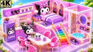 Thumbnail: 👑💖 Build Secret Kuromi House with Giant Slime Room & Rainbow Bedroom use Clay | DIY Miniature House
