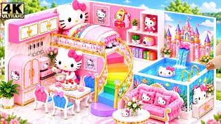 Thumbnail: 🎀💦 Make Hello Kitty Fantasy House with Castle Waterfall & Rainbow Staircase | DIY Miniature House