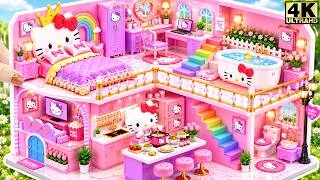 Thumbnail: 🎀✨ Build Hello Kitty Charming House with Spa Bath, Rainbow Stairs & Home Theater|DIY Miniature House