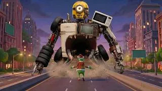 Thumbnail: ROBOT MINIONS vs GRINCH 😱 A Terrifying Battle! The Rise of the Grinch | Funny Minions Cartoon