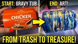 Thumbnail: I Can't Believe This Started as a Gravy Tub | Marbled Resin Transformation | 6