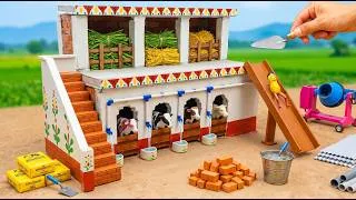 Thumbnail: DIY Mini Brick Cow Shed with Grass Storage and Full Water Supply | Engineering Project