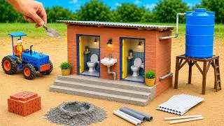 Thumbnail: DIY Mini Tractor Builds Brick Toilet & Bathroom with Septic Tank | Construction Science Project