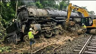 Thumbnail: ASMR Train Restoration | Union Pacific Big Boy 4014 Reborn from Jungle Wreck (Ultra Realistic)