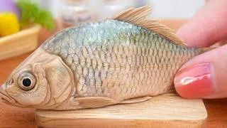 Thumbnail: 🐳Fishing and Make Steamed Fish Thai Style At Cute Miniature Kitchen with Mini Yummy