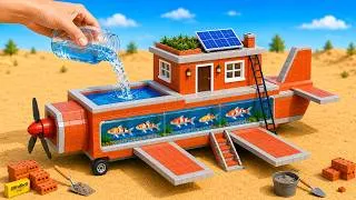 Thumbnail: Building a Flying House With a Koi Fish Tank | Mini Construction | @MinMinTractor