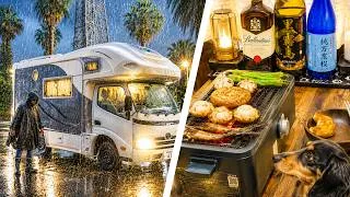 Thumbnail: Riding Out a Typhoon | A Cozy Night in a Japanese Campervan