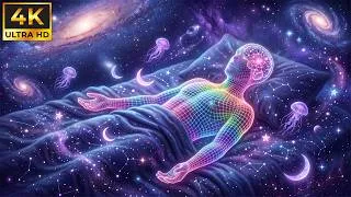 Thumbnail: 432Hz + 528Hz + 741Hz Ultimate Healing 🌌 Melatonin Release for Deep Sleep & Total Body Detox | 4K